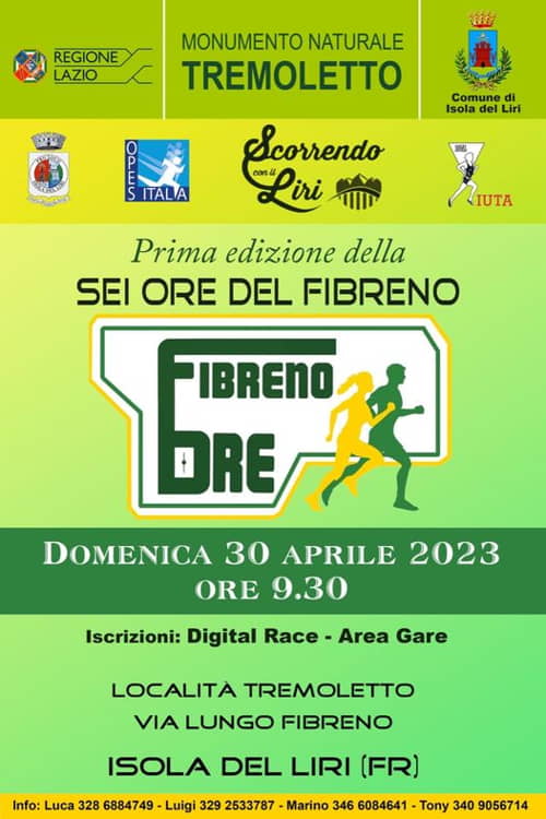 Isola del Liri: domenica 30 aprile la prima edizione della corsa podistica "6 ore del Fibreno"