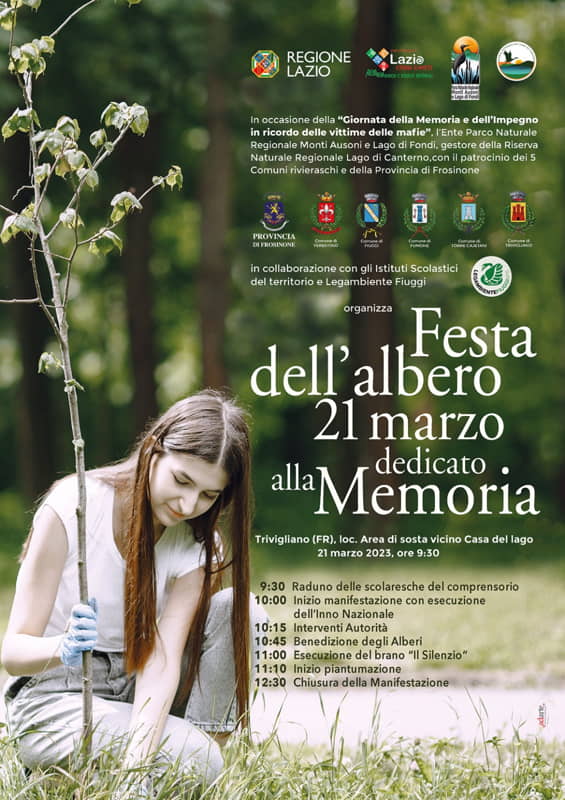 Martedì 21 marzo la “Festa dell’albero dedicato alla memoria” al Lago di Canterno