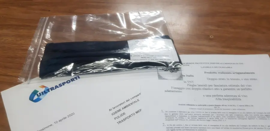 Uiltrasporti di Frosinone: donate mascherine protettive ai lavoratori