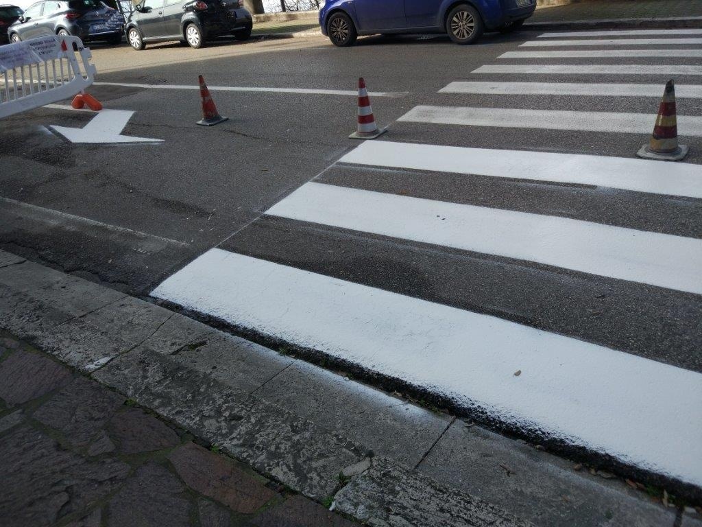 Frosinone, Lavori per la segnaletica orizzontale