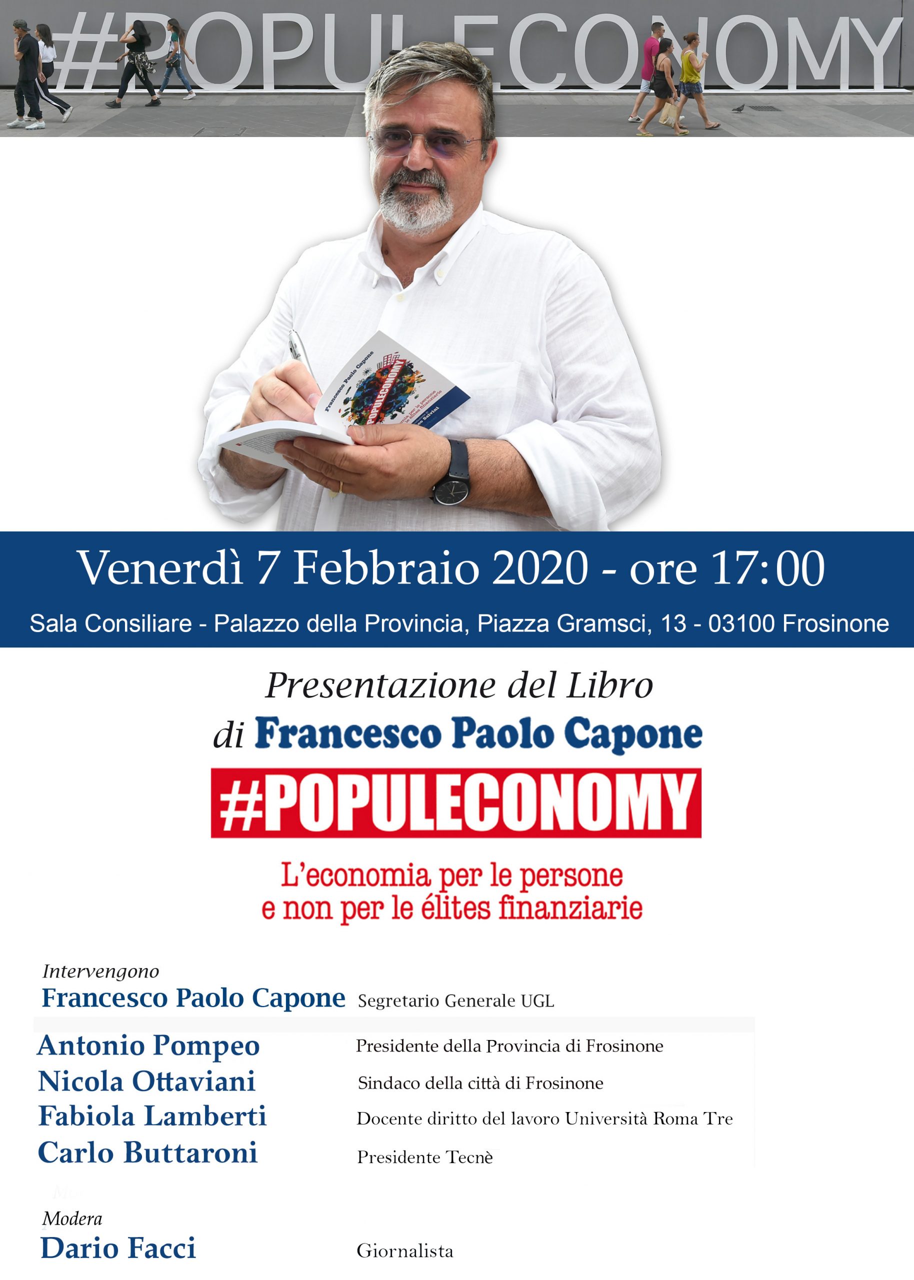 Frosinone, Presentazione del libro di Francesco Paolo Capone Segretario Generale dell’Ugl