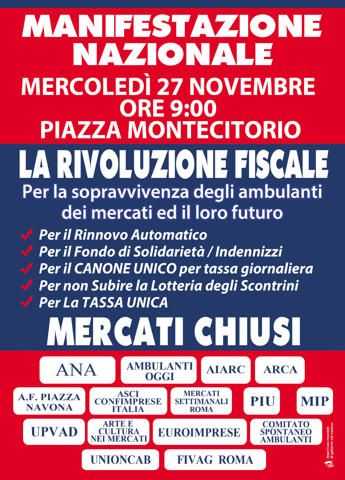 Ana Provinciale Frosinone: In marcia per la manifestazione nazionale degli ambulanti