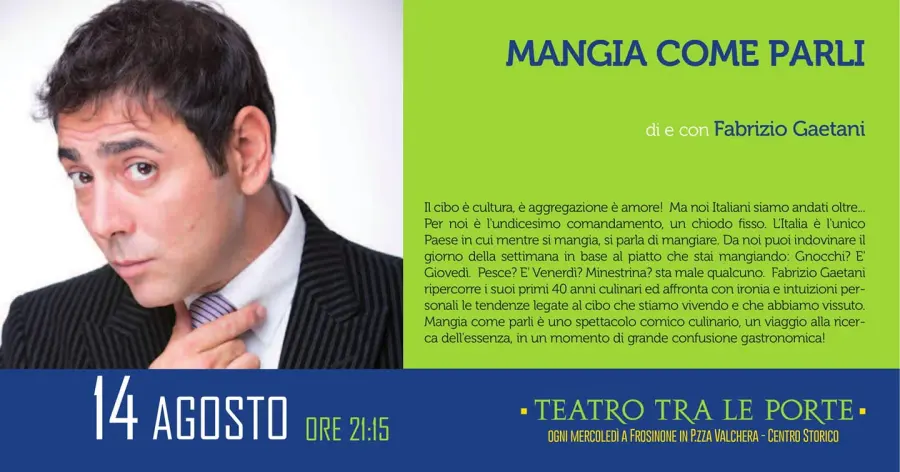 Frosinone, “Mangia come parli” a teatro
