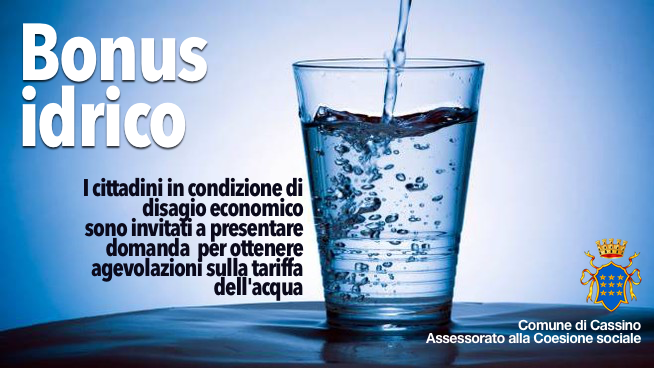 Cassino, Un aiuto concreto: Bonus idrico 6